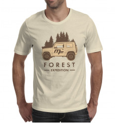T-shirt beige MF "Jimny 2019 forest expedition"