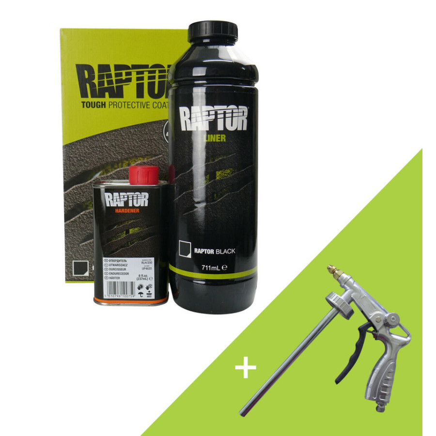 Kit 1 garrafa Raptor preta + arma ajustável