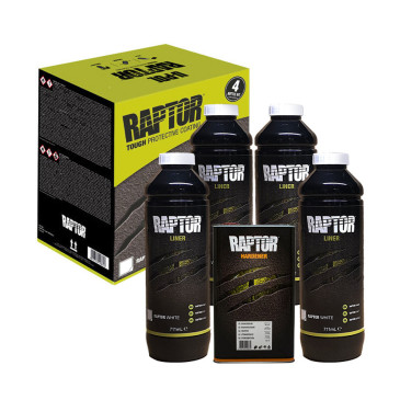Kit 4 bouteilles Raptor blanc + Pistolet réglable