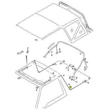 Soft top fastening clips for Suzuki Vitara