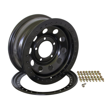 Cerchione modulare beadlock nero 7x15" 4x4 Suzuki Santana