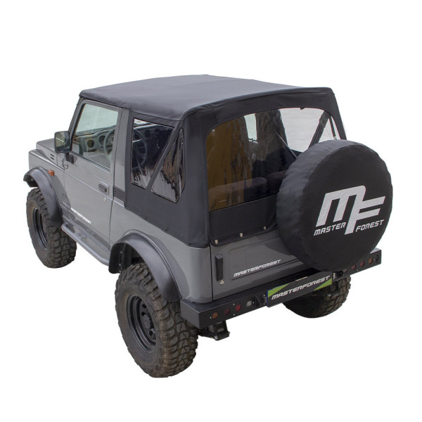 Black soft top for Suzuki Santana Samurai 4WD