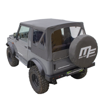 Military color soft top for Suzuki Santana Samurai 4WD + spare wheel cover