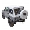 Bâche MF modular blanche 4X4 Suzuki Santana Samurai + cache roue