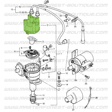 Distributor cap for Suzuki SJ410 or SJ413