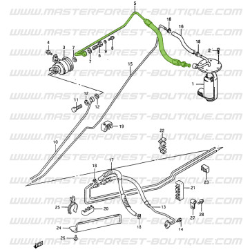 Tubo de combustível para modelo Suzuki Santana Samurai 413 injeção