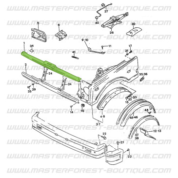 Oberer Querträger der Vorderseite Suzuki Santana Samurai