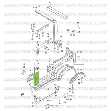 Vorderes rechtes Paneel Suzuki Samurai