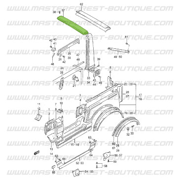 Arco centrale de sicurezza, parte centrale Suzuki Santana Samurai