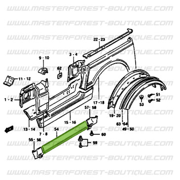 Plastikschweller Suzuki Santana Samurai kurzes Fahrgestell