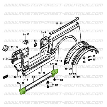 2 raccordi sottoporta / allargatore parafango – Suzuki Santana Samurai