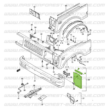 Set di parafanghi anteriori per Suzuki Santana 410 e 413 stretti