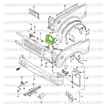 Bordatura faro ant. DX Suzuki Santana 410