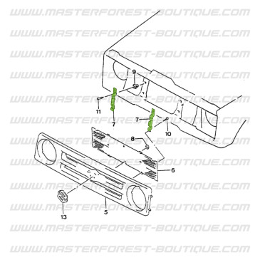 Patte de fixation grille de calandre Suzuki Santana 413