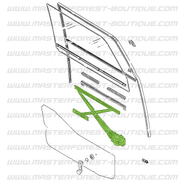 Fensterhebermechanismus Fahrerseite Suzuki Santana Samurai
