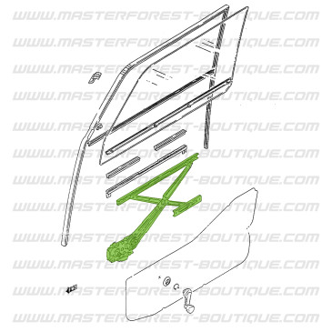 Mécanisme lève vitre passager Suzuki Santana Samurai
