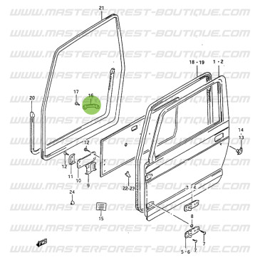 Poignée intérieure de fermeture de porte Suzuki Santana Samurai