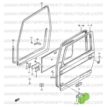 Vis de fixation charnières portières Suzuki Santana Samurai