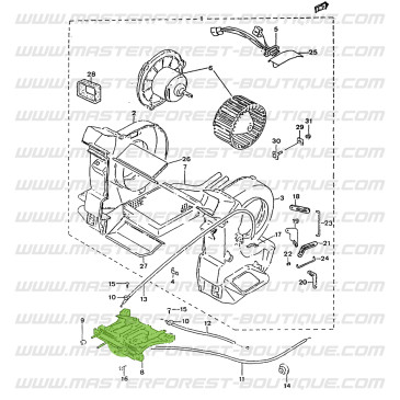 Comandos do aquecimento para Suzuki Santana Samurai em plástico