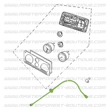Speedometer cable, snap-fitted, Suzuki Santana Samurai