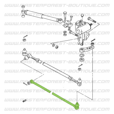Barre de direction 765 mm Suzuki Santana Samurai