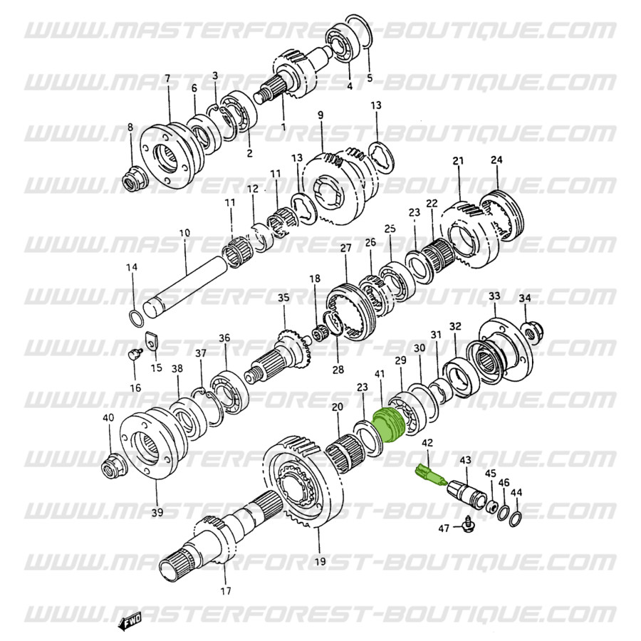 Pignon Compteur Vitesse AEspares Pour Suzuki SJ410 SJ413 Samurai Jimny Sierra Drover