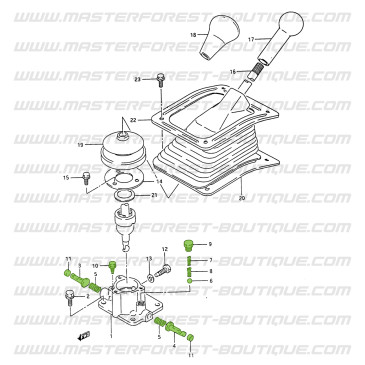 Reparaturkit für Schalthebelhalter Suzuki Santana Samurai