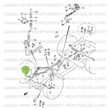 Flexible de freno delantero 315 mm Suzuki Santana Samurai