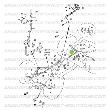 Flexible de freno trasero 400 mm Suzuki Santana Samurai